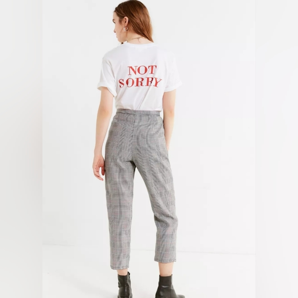 Urban Outfitters Urban Renewal Remnants High-Rise Plaid Trouser Pant Size M - Picture 2 of 9